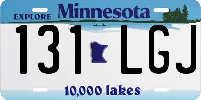 MN license plate 131LGJ