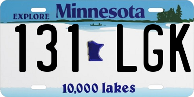 MN license plate 131LGK
