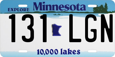 MN license plate 131LGN