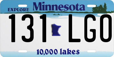 MN license plate 131LGO