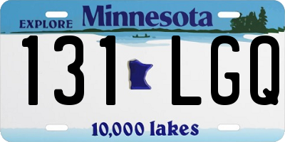 MN license plate 131LGQ