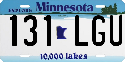 MN license plate 131LGU