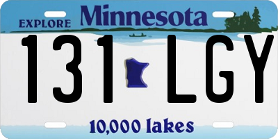 MN license plate 131LGY