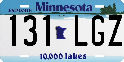 MN license plate 131LGZ
