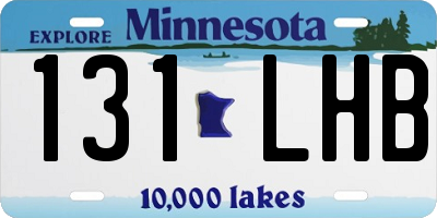 MN license plate 131LHB