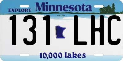 MN license plate 131LHC
