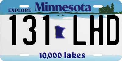 MN license plate 131LHD