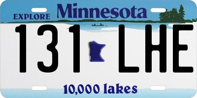 MN license plate 131LHE