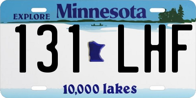 MN license plate 131LHF