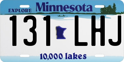 MN license plate 131LHJ