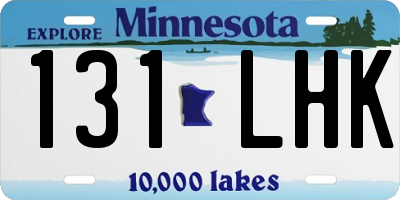MN license plate 131LHK