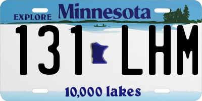 MN license plate 131LHM