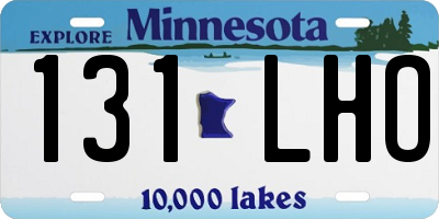 MN license plate 131LHO