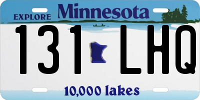 MN license plate 131LHQ