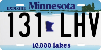 MN license plate 131LHV