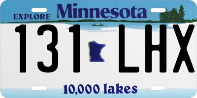 MN license plate 131LHX