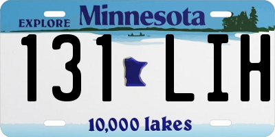 MN license plate 131LIH