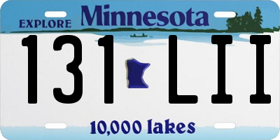 MN license plate 131LII