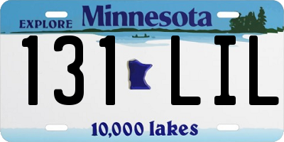 MN license plate 131LIL