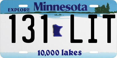 MN license plate 131LIT