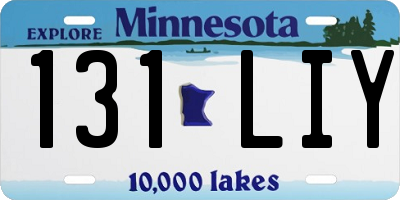 MN license plate 131LIY