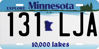 MN license plate 131LJA
