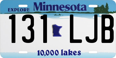 MN license plate 131LJB