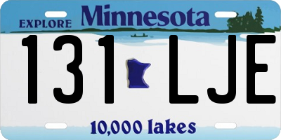 MN license plate 131LJE