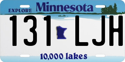 MN license plate 131LJH