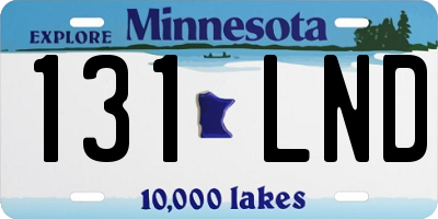 MN license plate 131LND