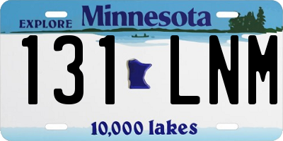 MN license plate 131LNM