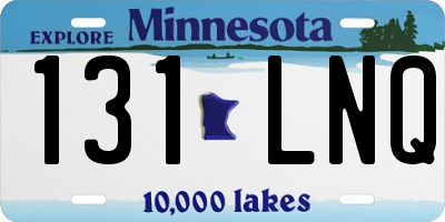MN license plate 131LNQ