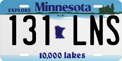 MN license plate 131LNS