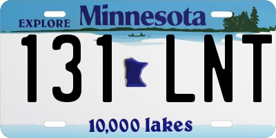 MN license plate 131LNT