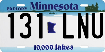 MN license plate 131LNU