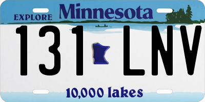 MN license plate 131LNV