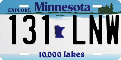 MN license plate 131LNW