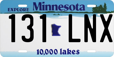 MN license plate 131LNX