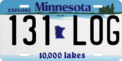 MN license plate 131LOG