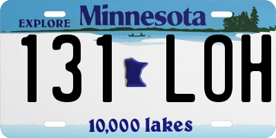 MN license plate 131LOH