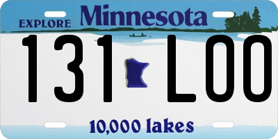 MN license plate 131LOO