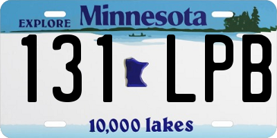 MN license plate 131LPB