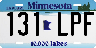 MN license plate 131LPF
