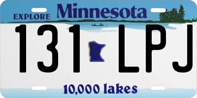 MN license plate 131LPJ