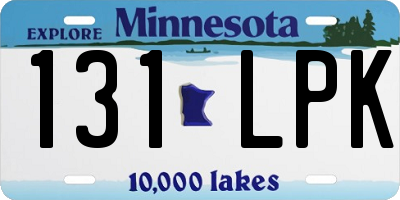 MN license plate 131LPK