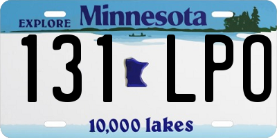 MN license plate 131LPO