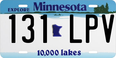 MN license plate 131LPV