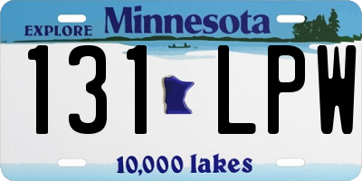 MN license plate 131LPW