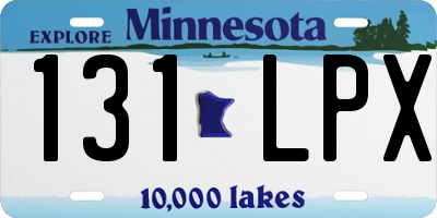 MN license plate 131LPX