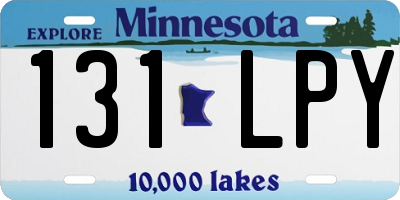 MN license plate 131LPY